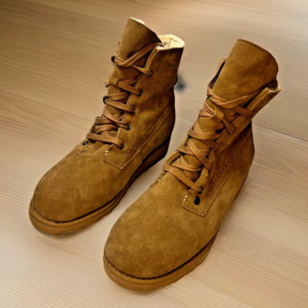 Bearpaw Krista 2025W Suede Shearling Winter Boots Women's 10 Unworn Wool Lined